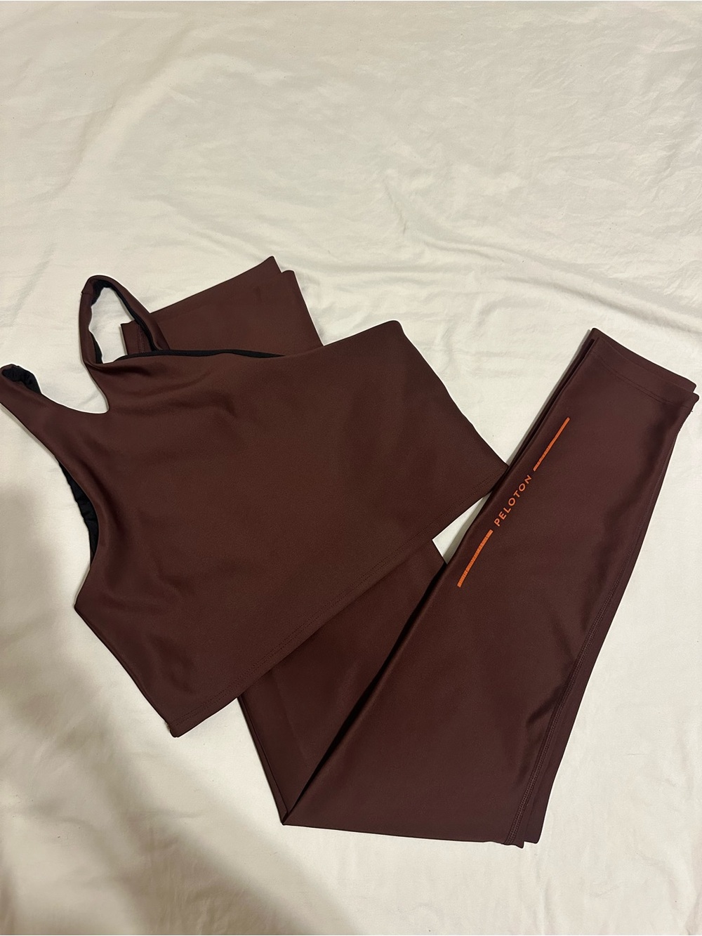 Matching 2-piece Peloton Workout set - one shoulder top and leggings